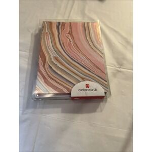 Carlton Cards 10 Count Blank Pink Marble Design
